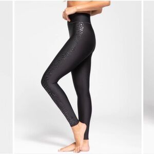 Ultracor Black FELINE Ultra High—Rise Leggings Cheetah Animal Print Pants - L